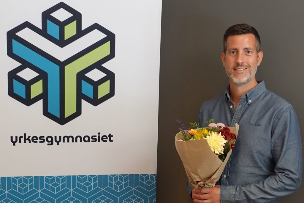 Marcos Améztegui på Yrkesgymnasiet.