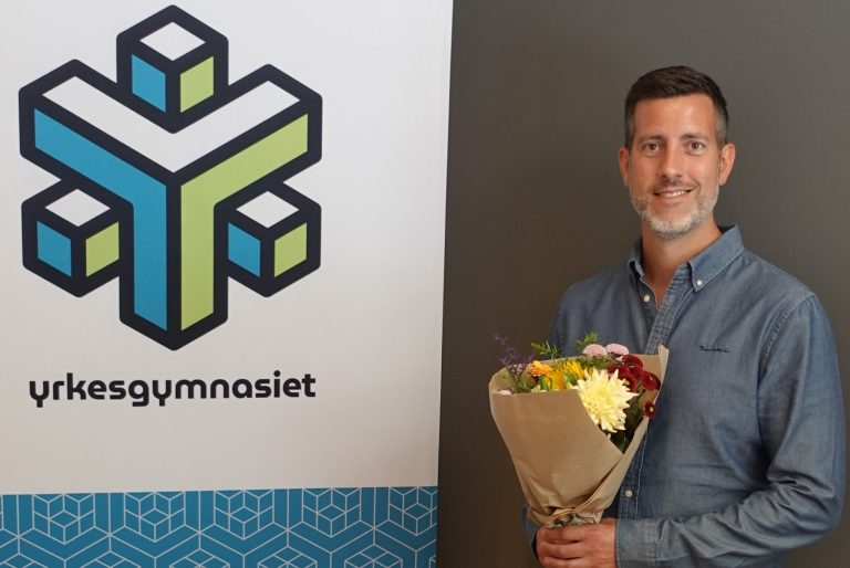 Marcos Améztegui på Yrkesgymnasiet.